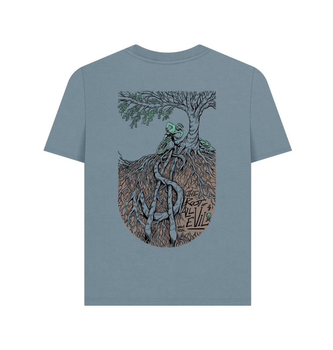 Stone Blue Printed T-shirt